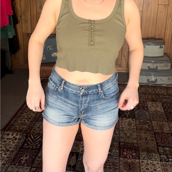 Indigo Rein Short Denim Shorts - Size 13, Distressed Hemline, Great Condition - Picture 6 of 7